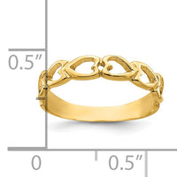 14k Open Hearts Baby Ring-D3126