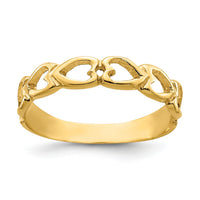 14k Open Hearts Baby Ring-D3126