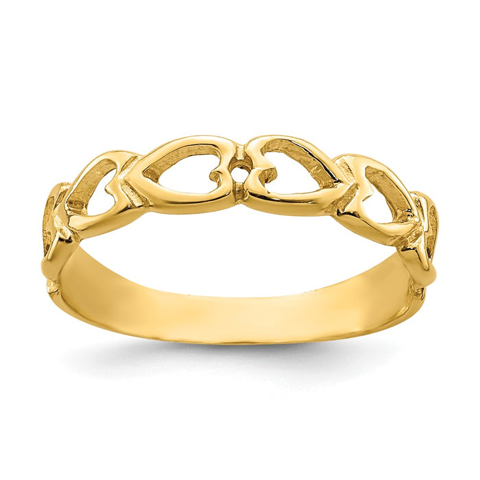 14k Open Hearts Baby Ring-D3126