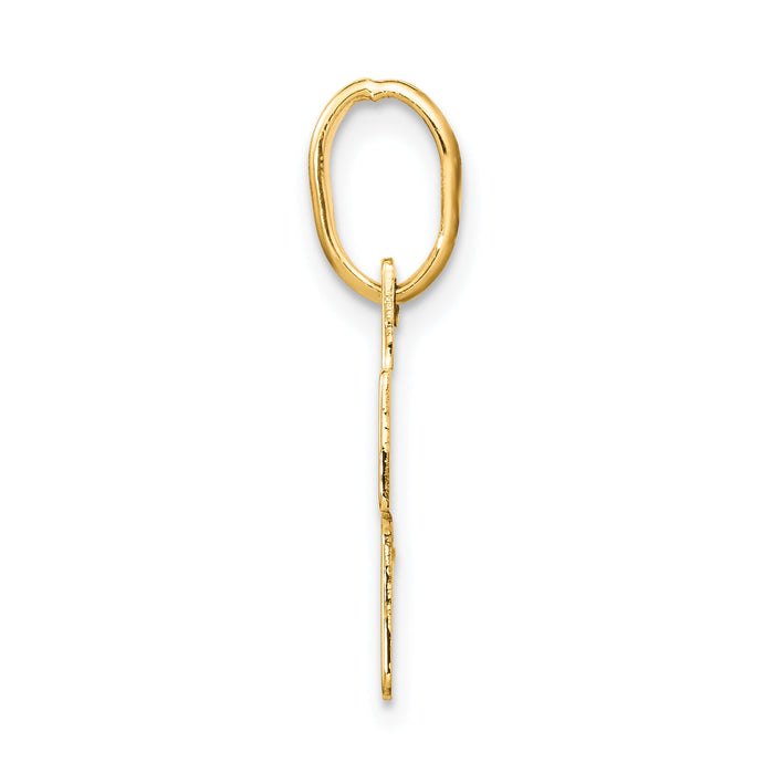 14k Polished Cross Charm-D3138