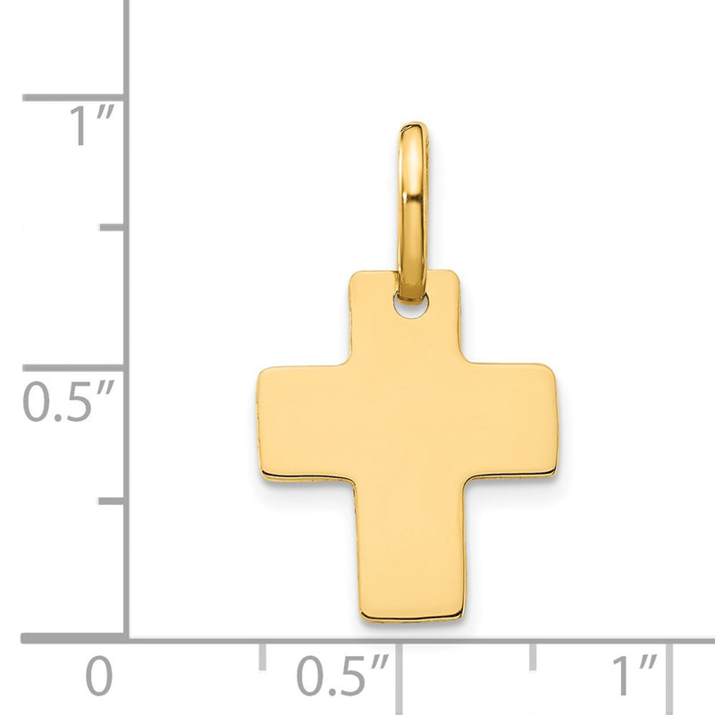 14k Polished Cross Charm-D3137