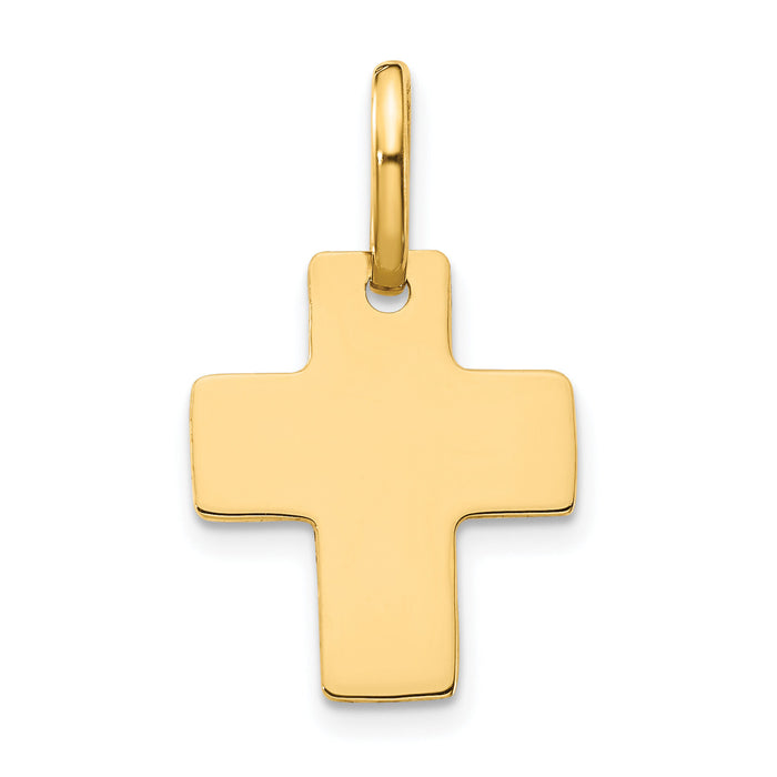 14k Polished Cross Charm-D3138