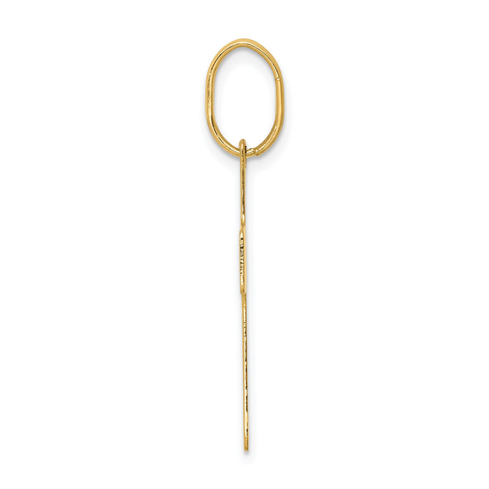 14k Polished Cross Charm-D3139