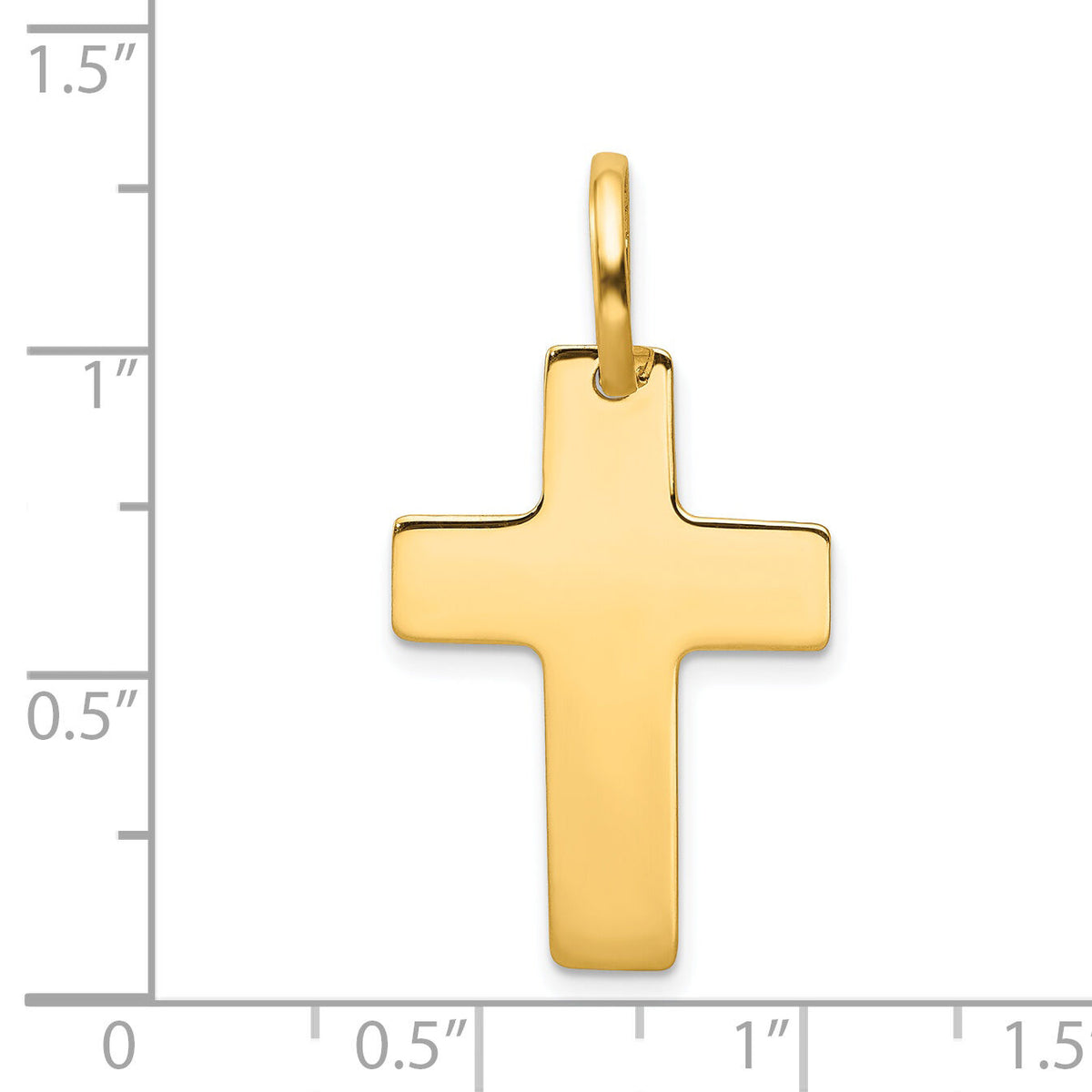 14k Polished Cross Charm-D3139