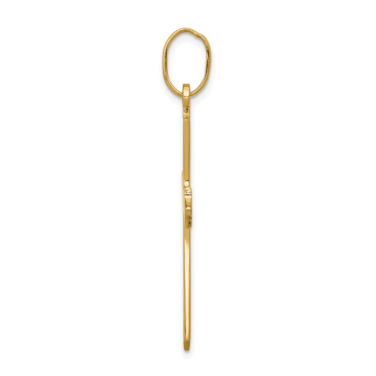 14k Polished Cross Pendant-D3154