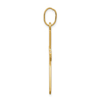 14k Polished Cross Pendant-D3154