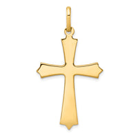 14k Polished Cross Pendant-D3154