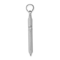 14k White Gold Hollow Cross Pendant-D3164