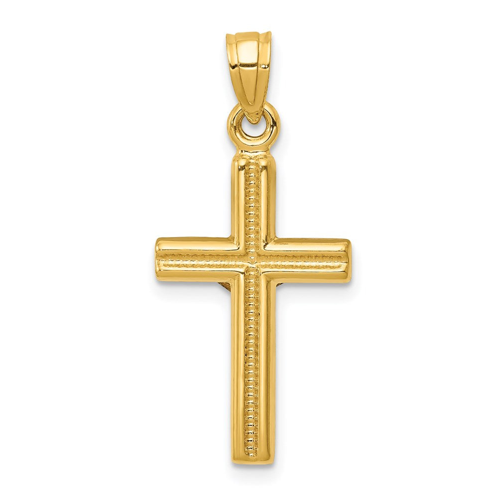 14k Hollow Crucifix Pendant-D3228