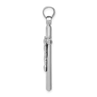 14k White Gold Crucifix Pendant-D3229