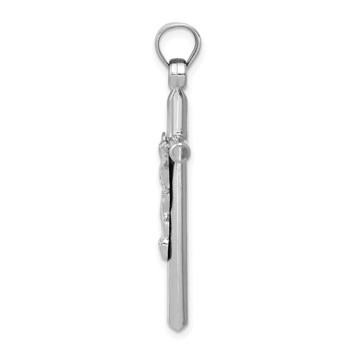 14k White Gold Crucifix Pendant-D3229