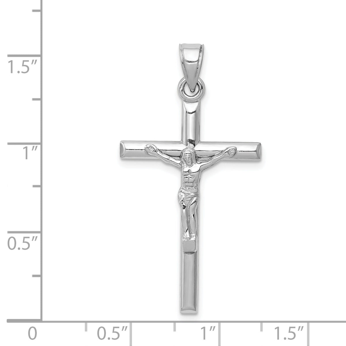 14k White Gold Crucifix Pendant-D3229