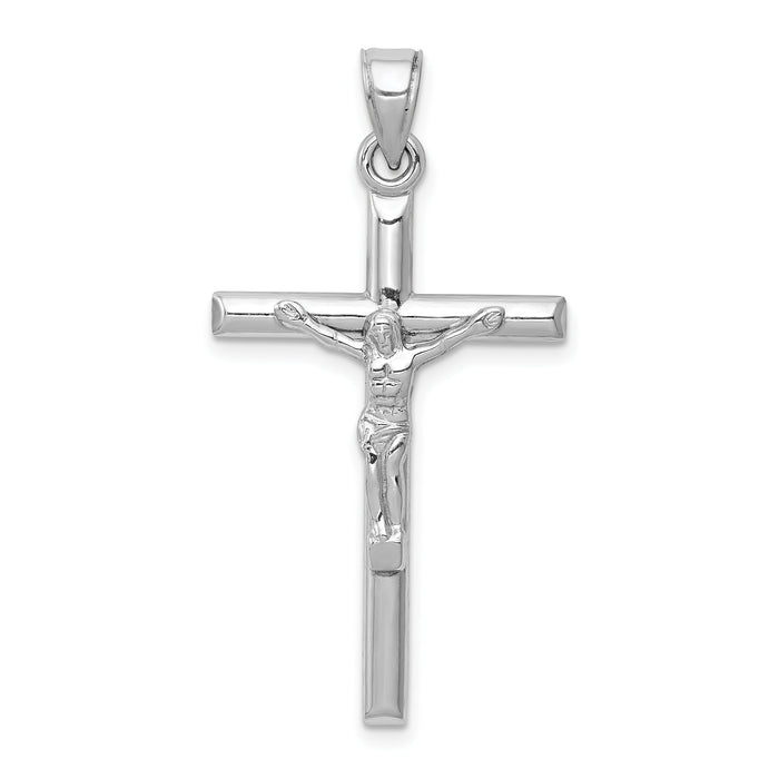 14k White Gold Crucifix Pendant-D3229