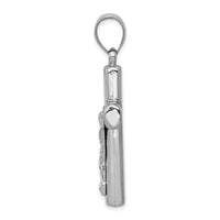 14K White Gold Reversible Crucifix Pendant-D3234