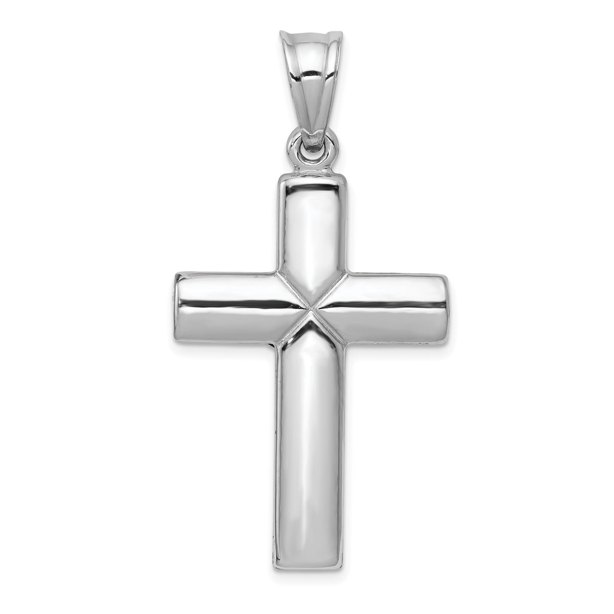 14K White Gold Reversible Crucifix Pendant-D3234