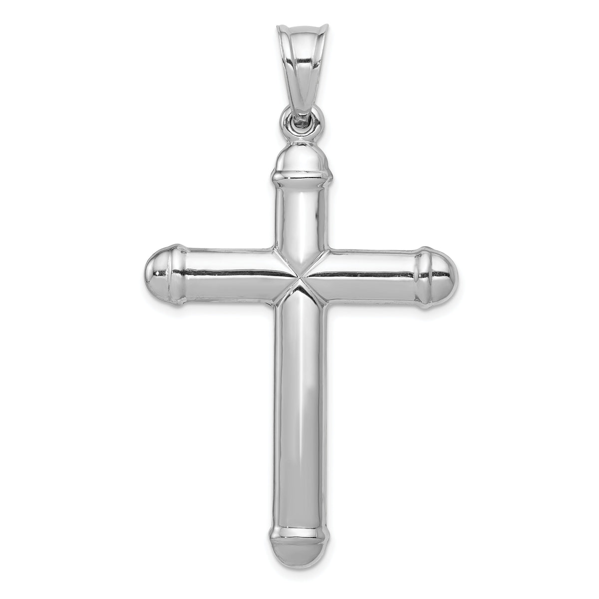 14K White Gold Reversible Crucifix Pendant-D3240