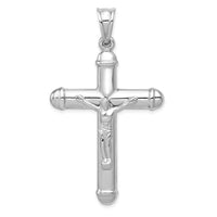 14K White Gold Reversible Crucifix Pendant-D3240