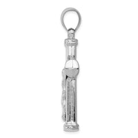 14K White Gold Reversible Crucifix Pendant-D3243