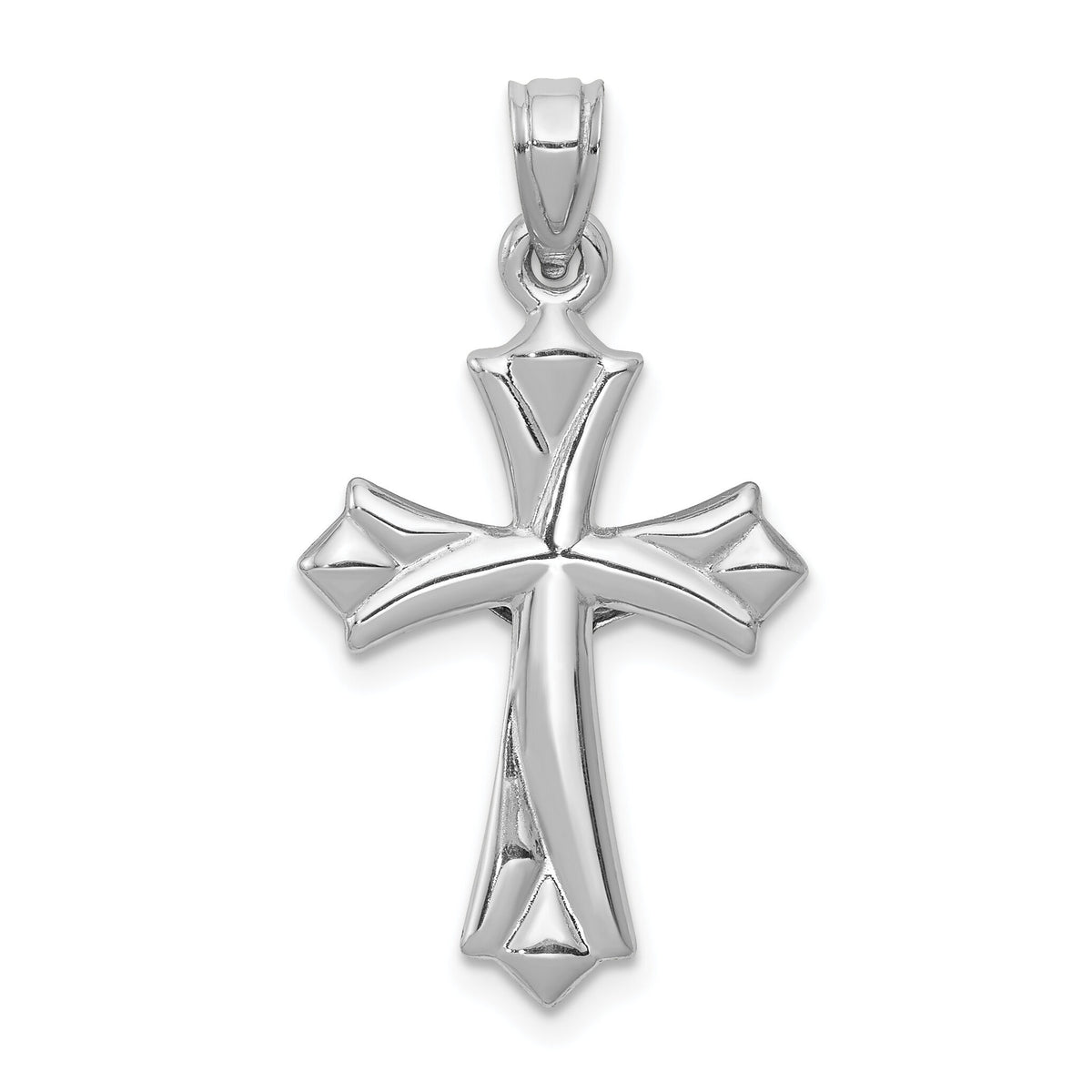 14K White Gold Reversible Crucifix Pendant-D3251