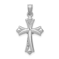 14K White Gold Reversible Crucifix Pendant-D3251
