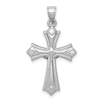 14K White Gold Reversible Crucifix Pendant-D3252