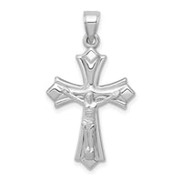 14K White Gold Reversible Crucifix Pendant-D3252