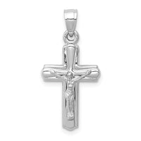 14K White Gold Reversible Crucifix Pendant-D3258