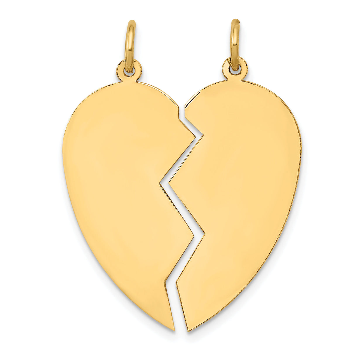 14K 2 piece Heart Charm Set-D328