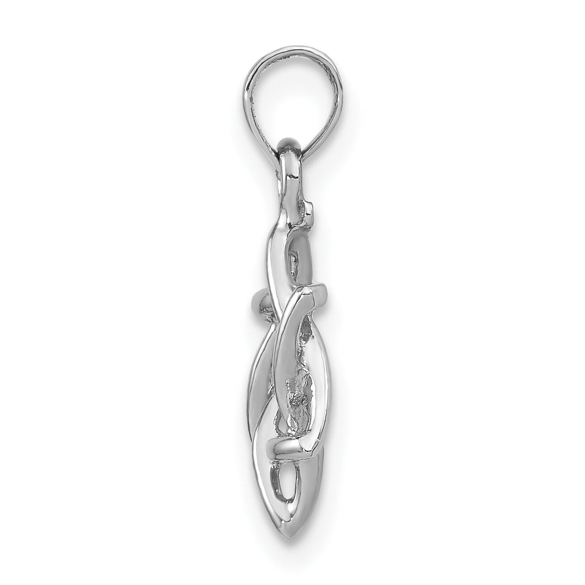 14K White Gold Polished Star Of David Charm-K8356W