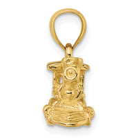 14k 3-D Locomotive Charm-D3304