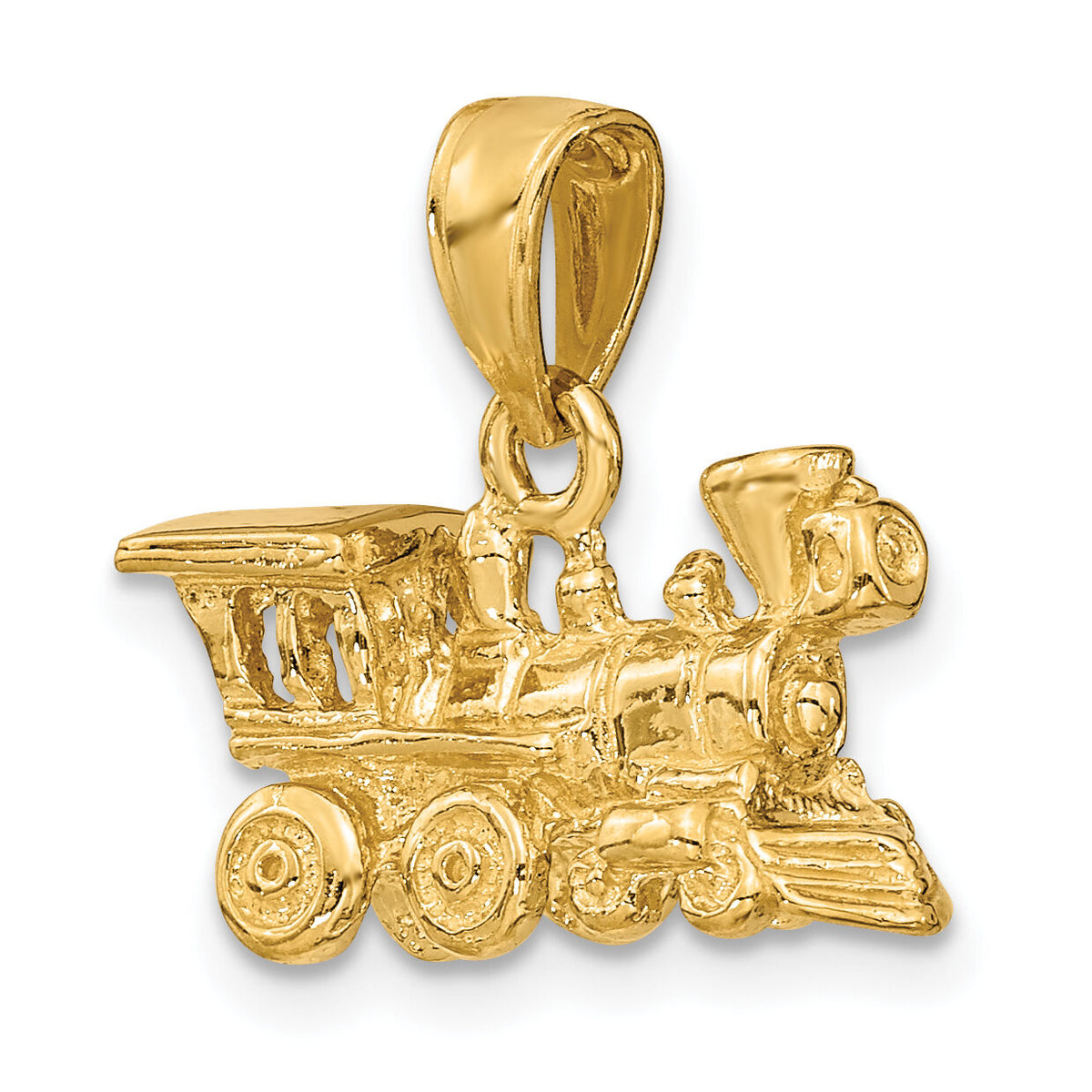 14k 3-D Locomotive Charm-D3304