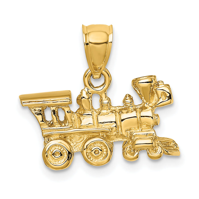 14k 3-D Locomotive Charm-D3304