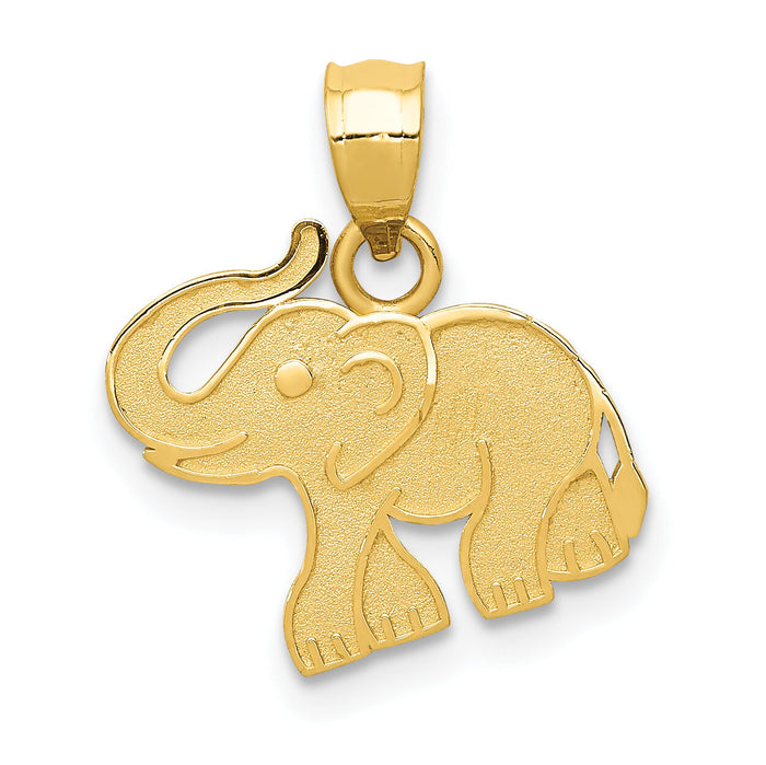 14K Elephant Charm-D3346