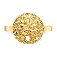 14k Polished Sand Dollar Ring-D335