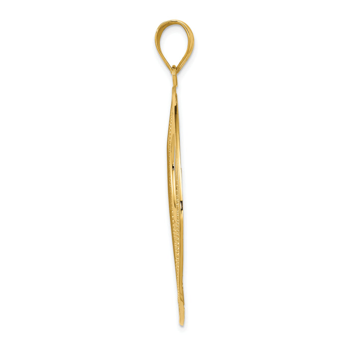 14K Circle Pendant-D3355
