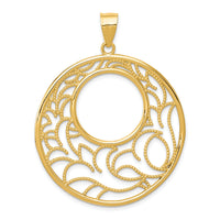 14K Circle Pendant-D3355