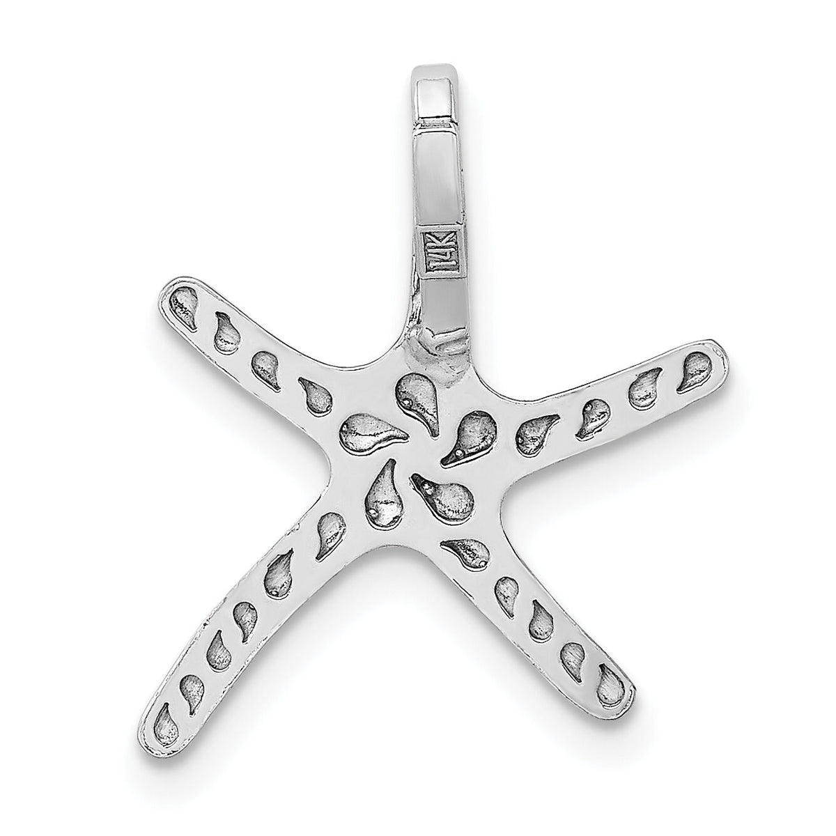 14k White Gold Starfish Chain Slide-D3362W