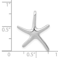 14k White Gold Starfish Chain Slide-D3362W