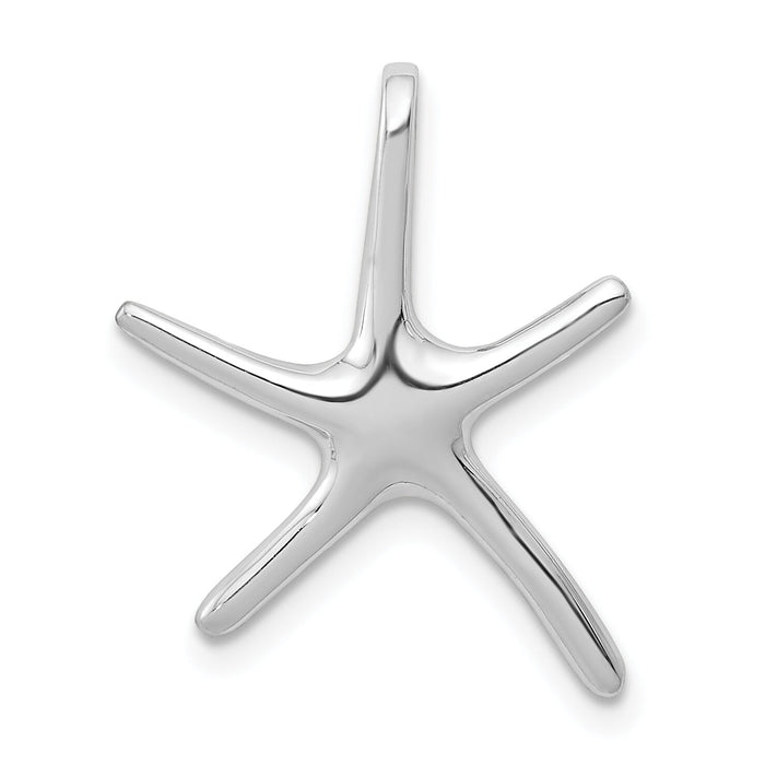 14k White Gold Starfish Chain Slide-D3362W