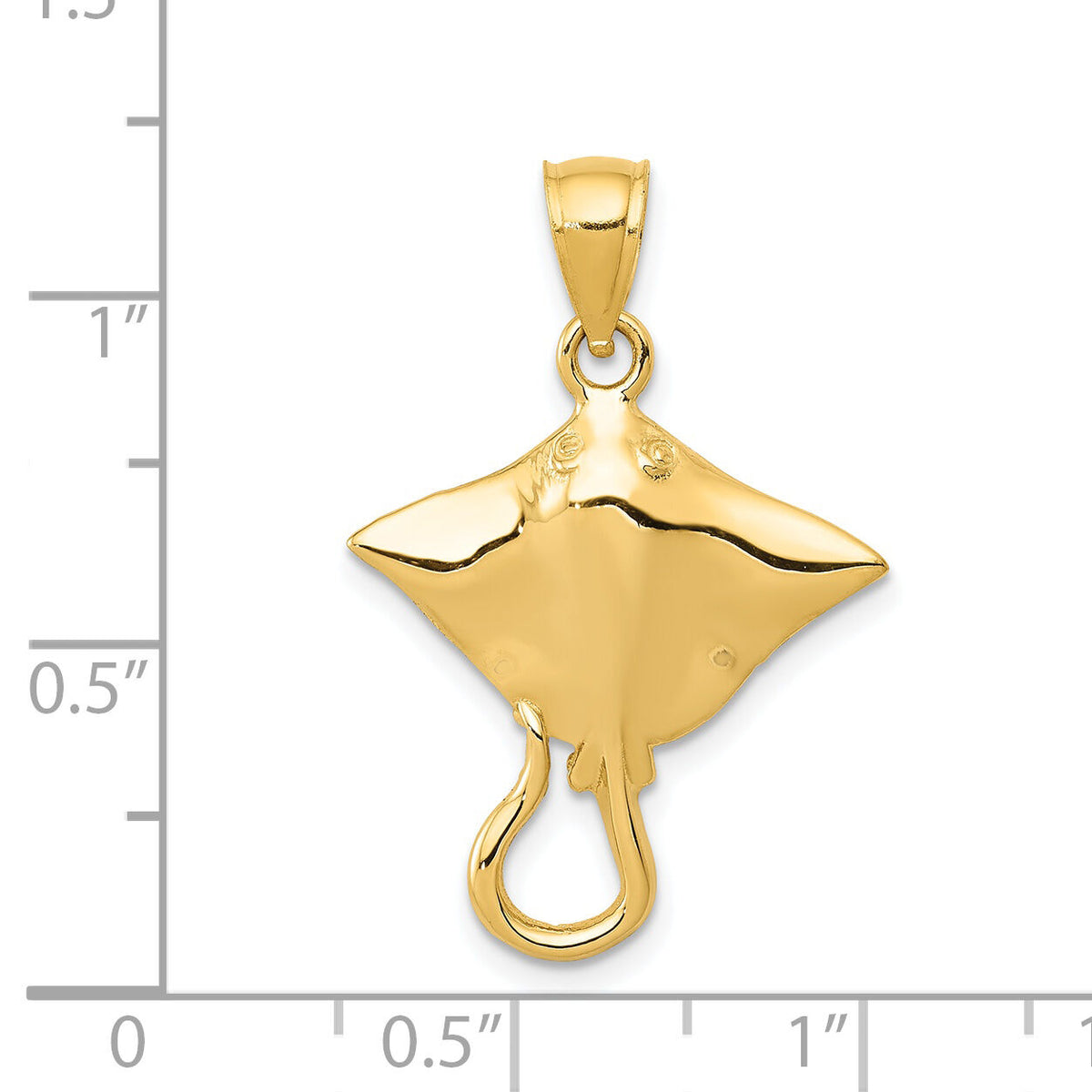14K Stingray Pendant-D3411