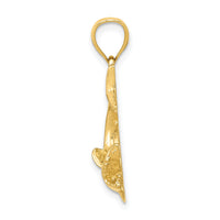 14K Shark Pendant-D3412