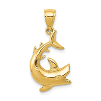 14K Shark Pendant-D3412
