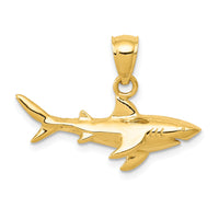 14K Shark Pendant-D3413