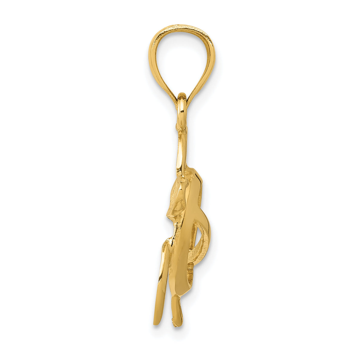 14k Open Turtle Pendant-D3435