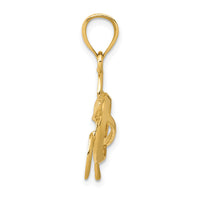 14k Open Turtle Pendant-D3435