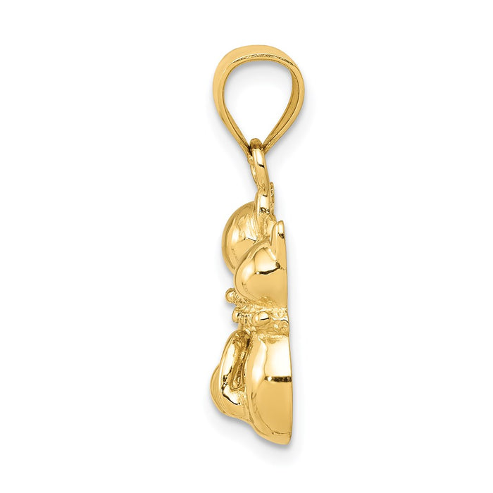 14K Cat Pendant-D3437