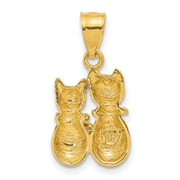 14K Cat Pendant-D3437