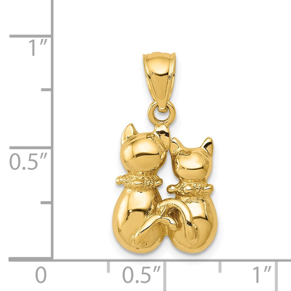 14K Cat Pendant-D3437