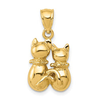 14K Cat Pendant-D3437