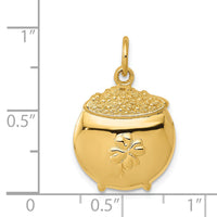 14k Pot of Gold Charm-D3440
